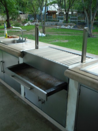 Cenicero del asador de acero inoxidable